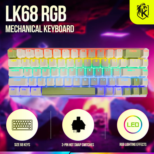 LK68 Hot-swap (White Green)